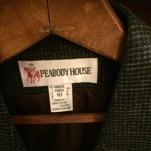 PEABODY HOUSE Women's Blazer woolBlend Plaid Blue